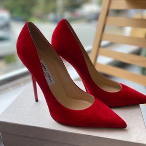 JIMMY CHOO ANOUK SUE SUEDE PUMP SZ 40 SHOE